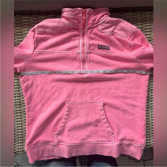 Vineyard Vines Malibu Pink The Shep 3/4 Zip Pullover large coastal preppy golf - Picture 8 of 8